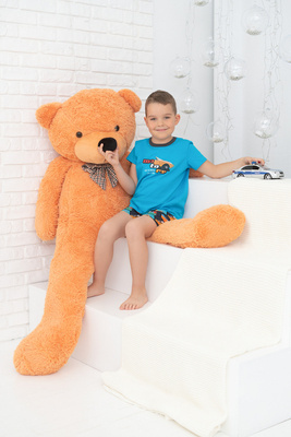 Piżama chłopięca krótki rękaw, spodnie Komiks Italian Fashion -turkusowy/druk