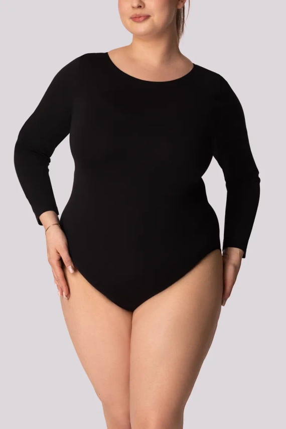 Body damskie Base longsleeve Mona czarny
