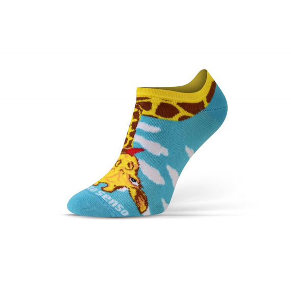 Żyrafa Skarpety stopki finest cotton dwie różne Sesto Senso niebieski