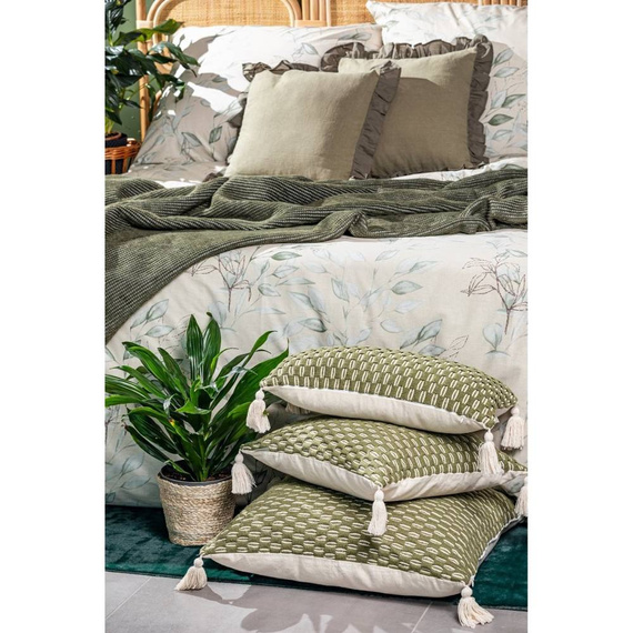Poszewka z grubej tkaniny bawełnianej Montenegro Eurofirany oliwkowy