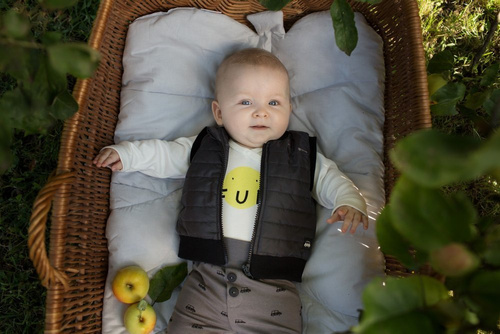 Body rozpinane z długim rękawem "Little Car" Pinokio - ecru 