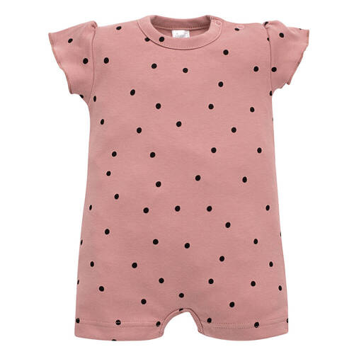 Rampers dla dziecka Tres Bien Pinokio - róż groszki