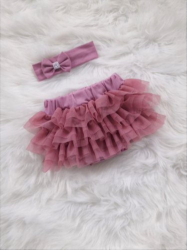 Bloomers ze spódniczką tiulową Bambarillo wrzosowy