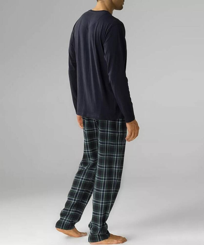 Piżama męska krótki rękaw,NMP-375  Atlantic-niebieski zielony