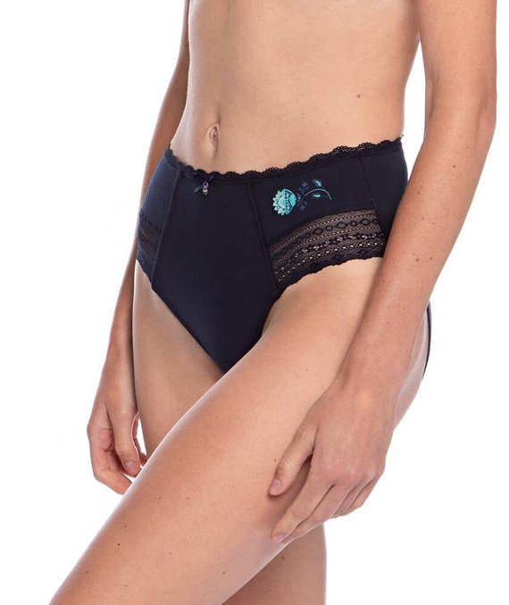 L-1529 MD Figi Damskie Lama granatowy