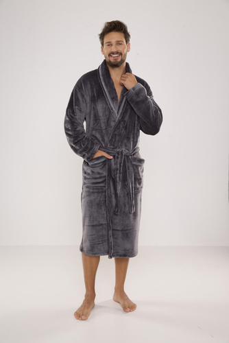 Szlafrok męski 716 Rafael De lafense - grafit