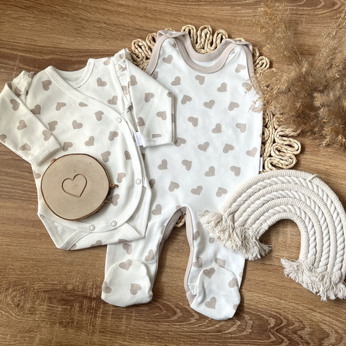 Śpiochy niemowlęce SC14230 Serca Mamatti