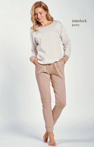 Piżama damska 3226 Maggie Taro - beżowa