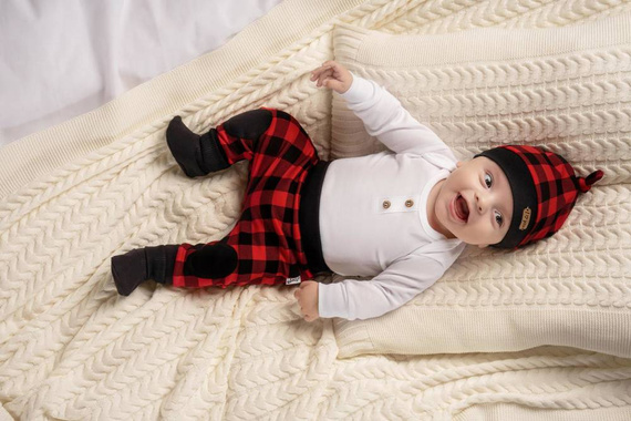 163546 Magia Świąt Body z długim rękawem Nicol - biały