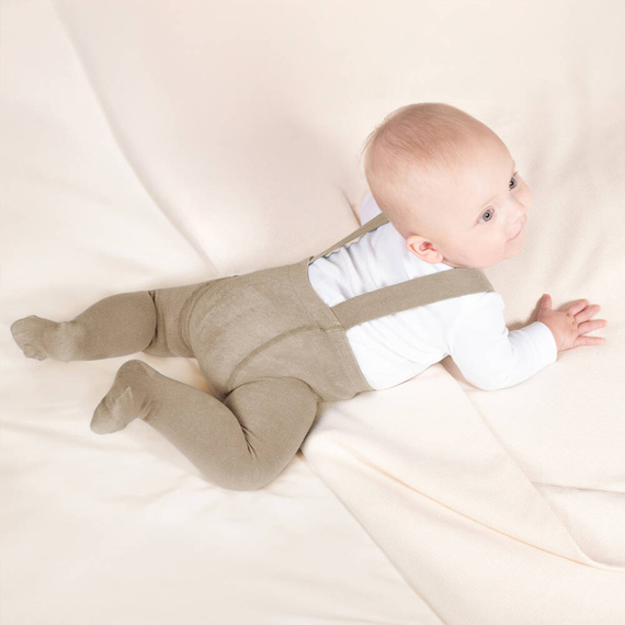 Rajstopy bambusowe z szelkami 141608 Nicol - beżowy