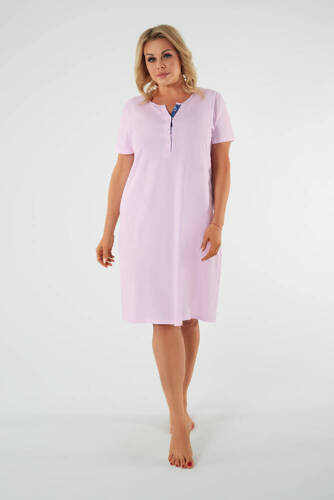 Rozpinana koszula nocna Lady Italian Fashion - różowy