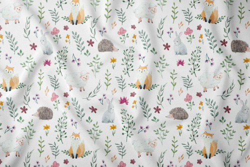 Pościel dziecięca 3695 A Kraina Snów bawełniana zwierzęta Karo 