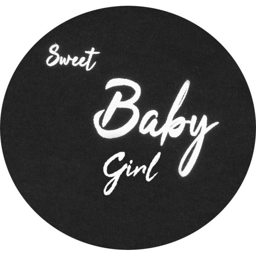 "Black & White - Girl" Body rozpinane z długim rękawem Terjan - czarny