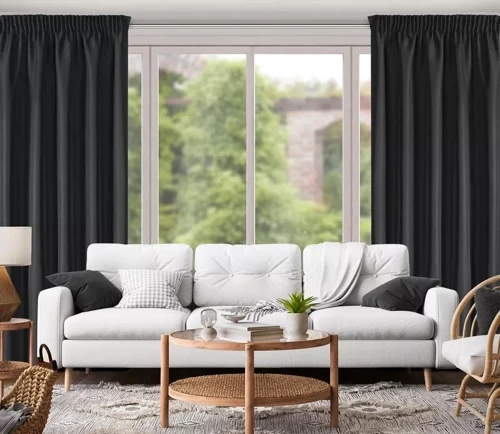 Zasłona na taśmie Rita Eurofirany czarny