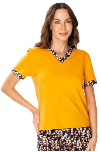 Bluzka piżamowa 86672 Lucy Mewa pomarańczowy