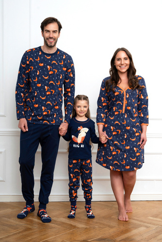 Piżama Męska długi rękaw, długie spodnie Witalis talian Fashion 