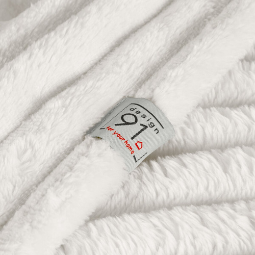 Koc narzuta z mikrofibry Soft Designe91 biały 