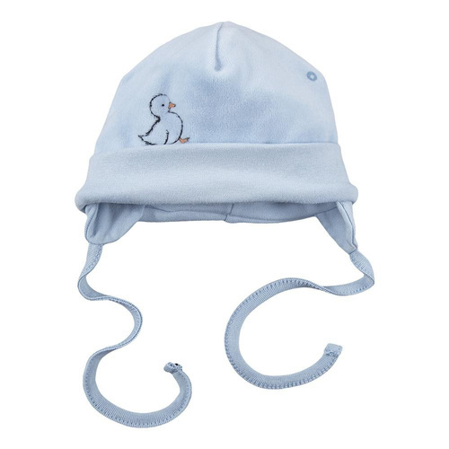 Czapka niemowlęca welurowa Little Ducks Eevi - niebieski
