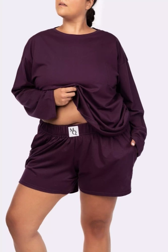 Piżama damska Joy longsleeve Mona purple