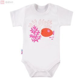 Body z krótkim rękawem "CORAL REEF" Ewa Klucze - białe