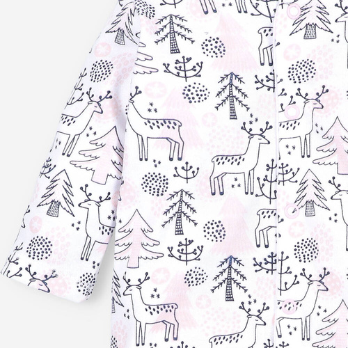 Pajacyk z bawełny organicznej Jelonki Nini druk 