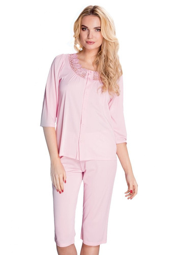 4110 Letizia Piżama damska rozpinana Mewa - miętowa