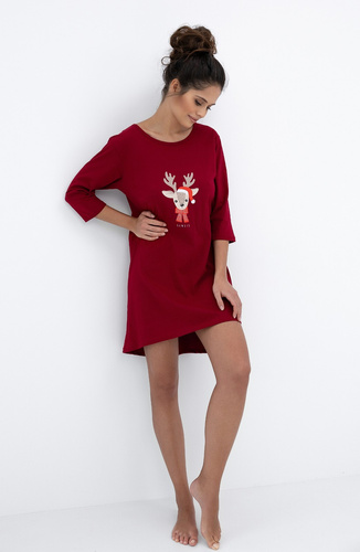 Elia Sensis – świąteczna koszula nocna z bawełny, wygodna i urocza