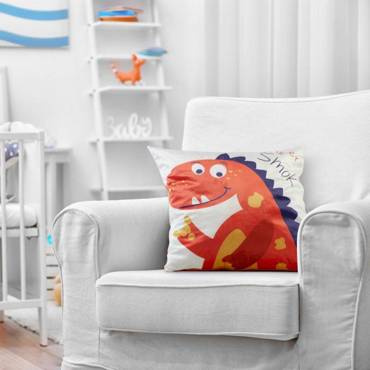 Poszewka dziecięca Kids 8B Design91 biały/pomarańczowy