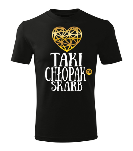 Koszulka męska "TAKI CHŁOPAK TO SKARB" Moocha czarny