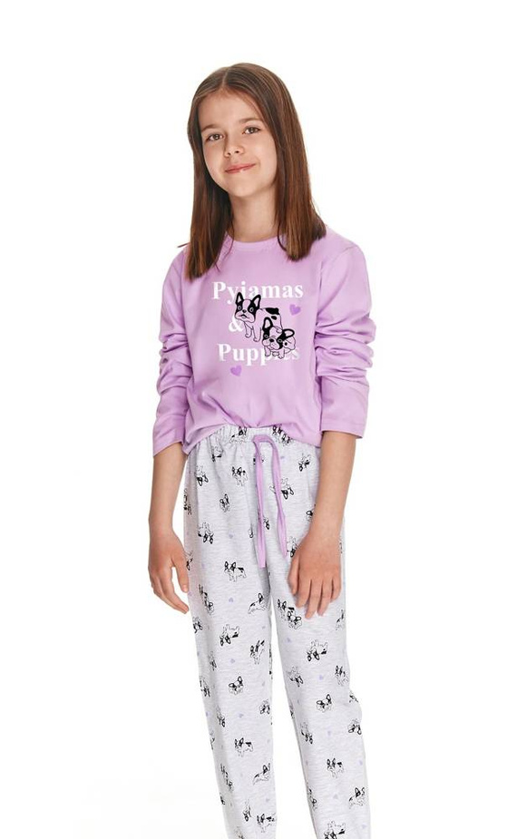 Piżama dla dziewczynki 2781/2782 Ida Taro szary melanż