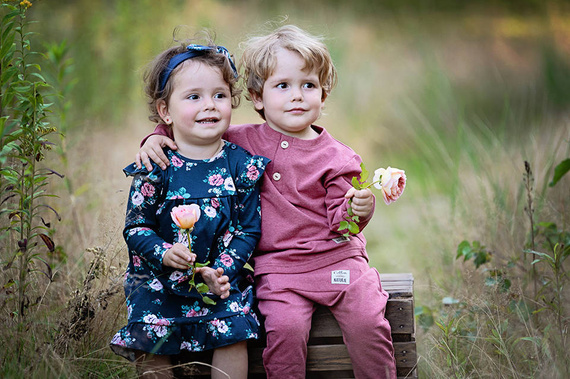 Sukienka z falbanką "Rose Bonica" Makoma