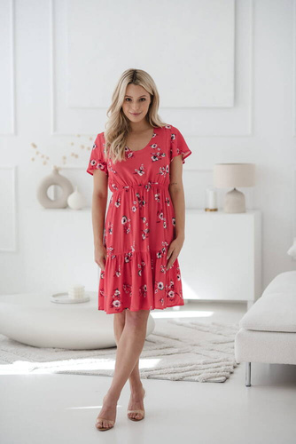 Sukienka ciążowa i do karmienia Lovely Dress Milk&Love koralowy