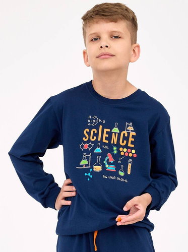 Piżama chłopięca 267/165 Science Cornette granatowy