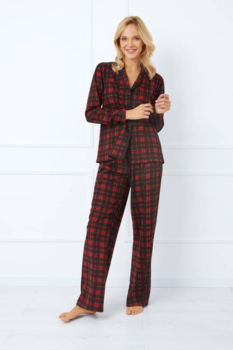 Piżama Damska długi rękaw, długie spodnie Nicola Italian Fashion - druk