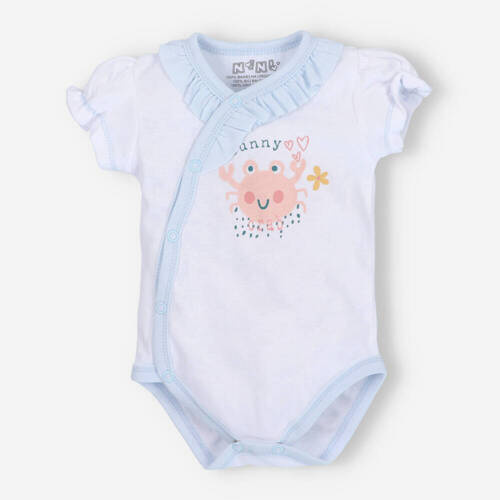 Body kopertowe z bawełny organicznej Sunny Nini biały