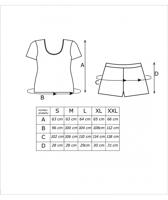 Donna Star Short – bawełniana piżama damska, niebieska, krótki rękaw i szorty