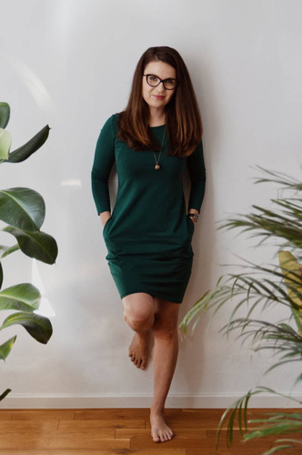 Sukienka do karmienia Milky Way Milk&Love butelkowa zieleń 