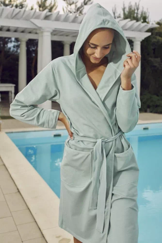 Szlafrok damski Karina Italian Fashion - miętowy
