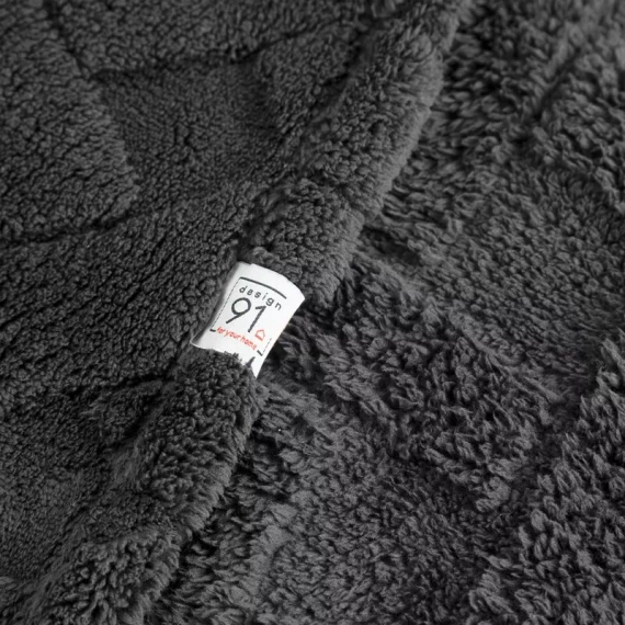 Koc narzuta z mikrofibry Caro Designe91 stalowy