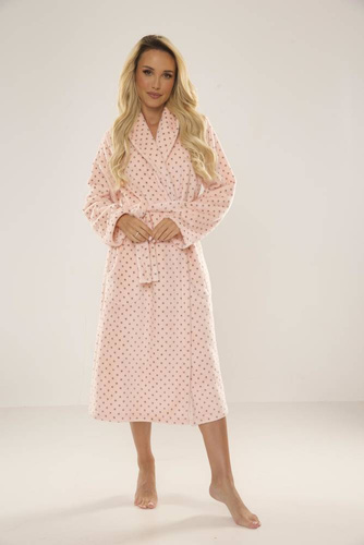 Długi Szlafrok damski 548 Melanie Forex - łosoś