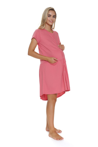 Koszula ciążowa i do karmienia 9445 Doctor Nap - coral
