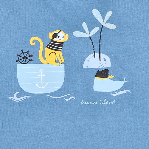 Bluza dresowa z bawełny organicznej Piraci Nini niebieski 