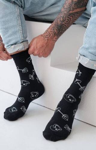 Avangard 0125-110 siłownia Skarpety Męskie Milena - czarny