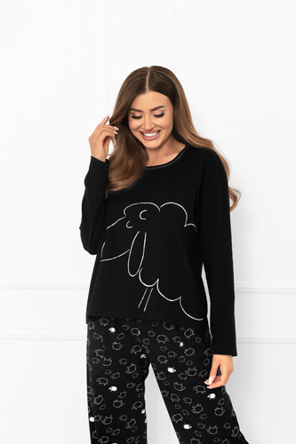 Piżama damska Bonnie – rodzinna kolekcja z uroczymi owieczkami Italian Fashion