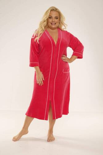 974 / 352 Welur Szlafrok damski Forex - malina