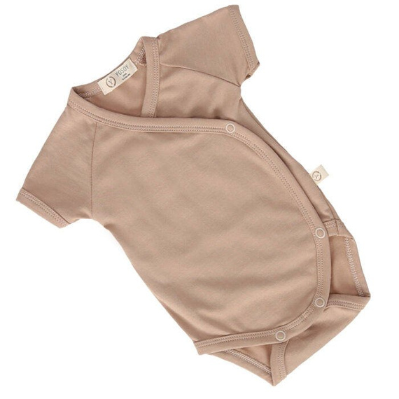 Body bambusowe eco premium DUSTY PINK krótki rękaw Yoosy brudny róż
