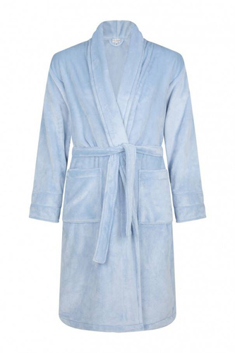 Szlafrok męski King + Korona ByShelly - błękitny/złoty