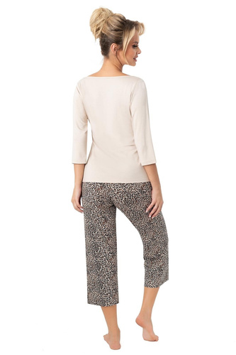 Damska piżama Omari Donna – 95% wiskoza, rękaw 3/4, kobieca i wygodna