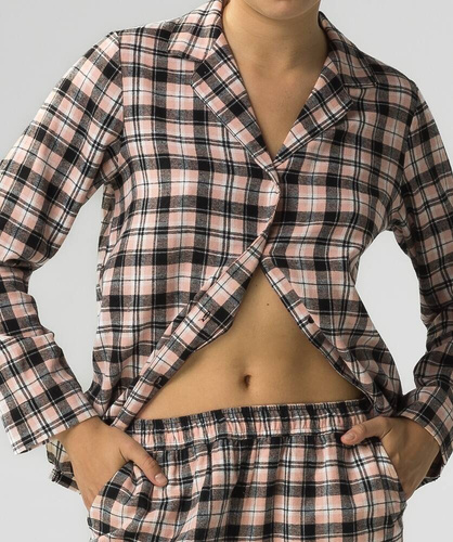 NLP-486 Piżama Damska  Atlantic czarny beżowy