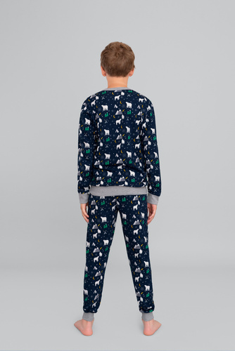 Piżama dziecięca Sid Italian Fashion druk burgundowy